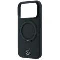 Etui Mercedes Leather with Ring Stand MagSafe do iPhone 18 Pro Max / 17 Pro Max / 17 Pro Max - czarne
