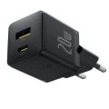 BASEUS SZYBKA ŁADOWARKA SIECIOWA USB-C USB-A 20W PD DO TELEFONU TABLETU
