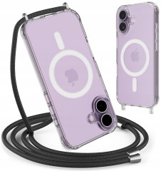 Etui RabbitMob do iPhone 17, Case ze Sznurkiem Smyczą, Wzmacniane, do MagSafe