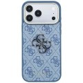 Etui Guess 4G & Big Resin Logo na iPhone 17 Pro / 18 Pro - jasnoniebieskie