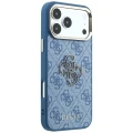 Etui Guess 4G & Big Resin Logo na iPhone 17 Pro / 18 Pro - jasnoniebieskie