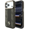 Etui Guess 4G with Stripe Round and Classic Logos MagSafe na iPhone 17 Pro / 18 Pro - brązowe