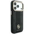 Etui Guess 4G with Stripe Round and Classic Logos MagSafe na iPhone 17 Pro / 18 Pro - czarne