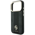 Etui Guess 4G with Stripe Round and Classic Logos MagSafe na iPhone 17 Pro / 18 Pro - czarne