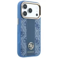 Etui Guess 4G with Stripe Round and Classic Logos MagSafe na iPhone 17 Pro / 18 Pro - niebieskie