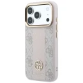 Etui Guess 4G with Stripe Round and Classic Logos MagSafe na iPhone 17 Pro / 18 Pro - różowe
