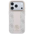 Etui Guess 4G with Stripe Round and Classic Logos MagSafe na iPhone 17 Pro / 18 Pro - różowe