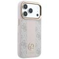Etui Guess 4G with Stripe Round and Classic Logos MagSafe na iPhone 17 Pro / 18 Pro - różowe