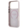 Etui Guess 4G with Stripe Round and Classic Logos MagSafe na iPhone 17 Pro / 18 Pro - różowe