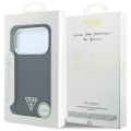 Etui Guess Grained Triangle Logo MagSafe na iPhone 17 Pro / 18 Pro - czarne