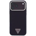 Etui Guess Kevlar Triangle Logo MagSafe na iPhone 17 Pro / 18 Pro - burgundowe