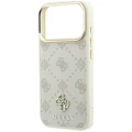 Etui Guess Peony 4G Small Logo MagSafe na iPhone 17 Pro / 18 Pro - beżowe