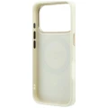 Etui Guess Peony 4G Small Logo MagSafe na iPhone 17 Pro / 18 Pro - beżowe