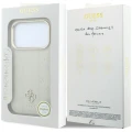 Etui Guess Peony 4G Small Logo MagSafe na iPhone 17 Pro / 18 Pro - beżowe