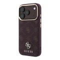 Etui Guess Peony 4G Small Logo MagSafe na iPhone 17 Pro / 18 Pro - burgundowe