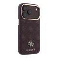 Etui Guess Peony 4G Small Logo MagSafe na iPhone 17 Pro / 18 Pro - burgundowe