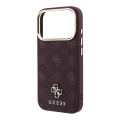 Etui Guess Peony 4G Small Logo MagSafe na iPhone 17 Pro / 18 Pro - burgundowe