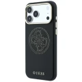 Etui Guess Perforated 4G Gold Logo Magsafe na iPhone 17 Pro / 18 Pro - czarne