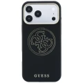 Etui Guess Perforated 4G Gold Logo Magsafe na iPhone 17 Pro / 18 Pro - czarne