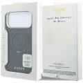 Etui Guess Ring Stand 360 4G Classic Logo MagSafe na iPhone 17 Pro / 18 Pro - czarne