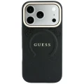 Etui Guess Saffiano Peony & Ring MagSafe na iPhone 17 Pro / 18 Pro - czarne