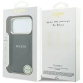 Etui Guess Saffiano Peony & Ring MagSafe na iPhone 17 Pro / 18 Pro - czarne