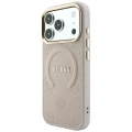 Etui Guess Saffiano Peony & Ring MagSafe na iPhone 17 Pro / 18 Pro - różowe