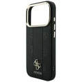 Etui Guess Stripe Peony 4G Logo MagSafe na iPhone 17 Pro / 18 Pro - czarne