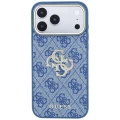 Etui Guess 4G & Big Strass Logo na iPhone 18 Pro / 17 Pro - niebieskie