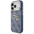Etui Guess 4G Big 4G Classic Logo na iPhone 18 Pro / 17 Pro - niebiesko-złote