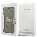 Etui Guess Book 4G Metal Logo na iPhone 18 Pro / 17 Pro - brązowe