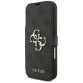 Etui Guess Book 4G Metal Logo na iPhone 18 Pro / 17 Pro - czarne