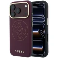 Etui Guess Perforated 4G Gold Logo Magsafe na iPhone 18 Pro / 17 Pro - burgundowe