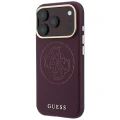 Etui Guess Perforated 4G Gold Logo Magsafe na iPhone 18 Pro / 17 Pro - burgundowe