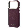 Etui Guess Perforated 4G Gold Logo Magsafe na iPhone 18 Pro / 17 Pro - burgundowe