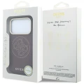 Etui Guess Perforated 4G Gold Logo Magsafe na iPhone 18 Pro / 17 Pro - burgundowe