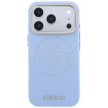 Etui Guess Perforated 4G Gold Logo Magsafe na iPhone 18 Pro / 17 Pro - jasnoniebieskie