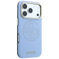 Etui Guess Perforated 4G Gold Logo Magsafe na iPhone 18 Pro / 17 Pro - jasnoniebieskie