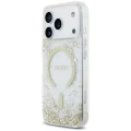 Etui Guess Resin Bottom Glitter MagSafe na iPhone 18 Pro / 17 Pro - złote