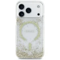 Etui Guess Resin Bottom Glitter MagSafe na iPhone 18 Pro / 17 Pro - złote