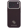 Etui Guess Saffiano Small 4G & Classic Logo MagSafe na iPhone 18 Pro / 17 Pro - burgundowe