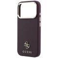 Etui Guess Saffiano Small 4G & Classic Logo MagSafe na iPhone 18 Pro / 17 Pro - burgundowe