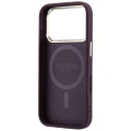 Etui Guess Saffiano Small 4G & Classic Logo MagSafe na iPhone 18 Pro / 17 Pro - burgundowe