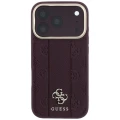 Etui Guess Stripe Peony 4G Logo MagSafe na iPhone 18 Pro / 17 Pro - burgundowe