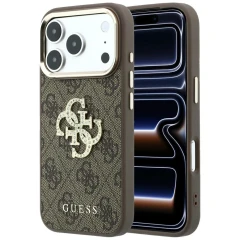Etui Guess 4G & Big Strass Logo na iPhone 17 Pro Max / 18 Pro Max - brązowe
