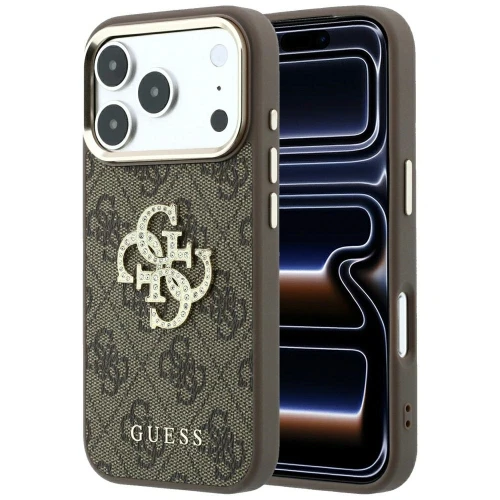 Etui Guess 4G & Big Strass Logo na iPhone 17 Pro Max / 18 Pro Max - brązowe