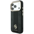 Etui Guess 4G with Stripe Round and Classic Logos MagSafe na iPhone 17 Pro Max / 18 Pro Max - czarne