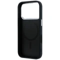 Etui Guess Grained Triangle Logo MagSafe na iPhone 17 Pro Max / 18 Pro Max - czarne