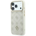 Etui Guess Peony 4G Small Logo MagSafe na iPhone 17 Pro Max / 18 Pro Max - beżowe