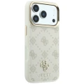 Etui Guess Peony 4G Small Logo MagSafe na iPhone 17 Pro Max / 18 Pro Max - beżowe